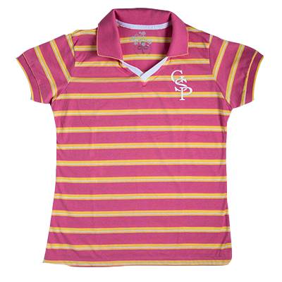 Stripe Ladies (Pink) Polo Shirt 4XL | Girl Scouts Shop